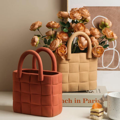 Ceramic Handbag Vase - mybeautifuldetails