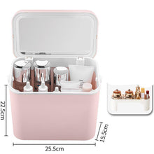 Load image into Gallery viewer, Large Capacity with Mirror Cosmetic Bag 2021 New Portable Oversized Storage Box Super Hot Suitcase for Women - mybeautifuldetails
