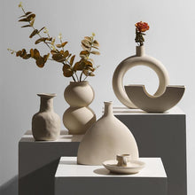 Load image into Gallery viewer, Sumerian Letters - Beige Ceramic Vases - mybeautifuldetails
